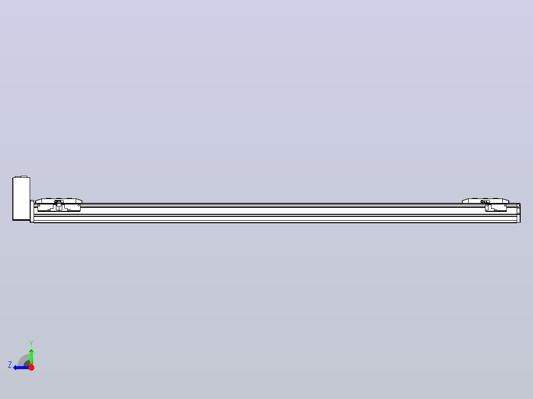 皮带直线轴双滑块型TPA-GCBS-50-P42-L450-RU-M10-N3右视图