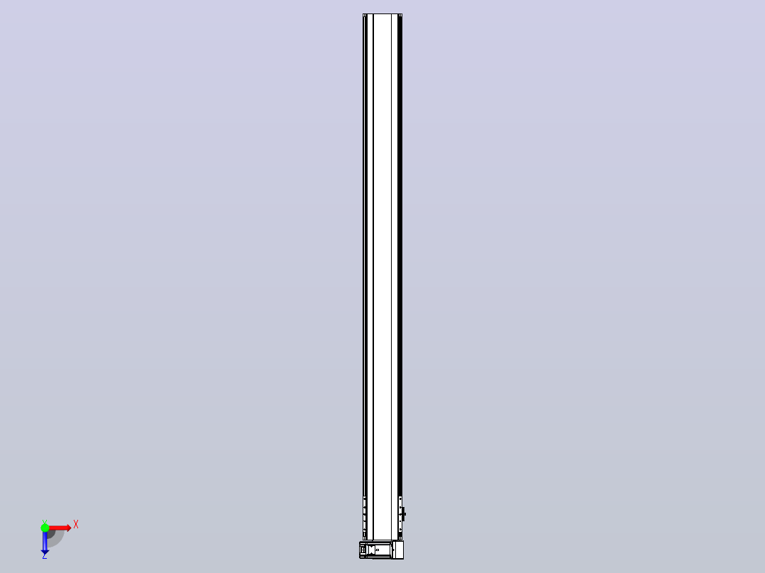 皮带直线轴半封闭可选导轨TPA-HNB-140D-120-L1650-RU-C-P40-N3俯视图