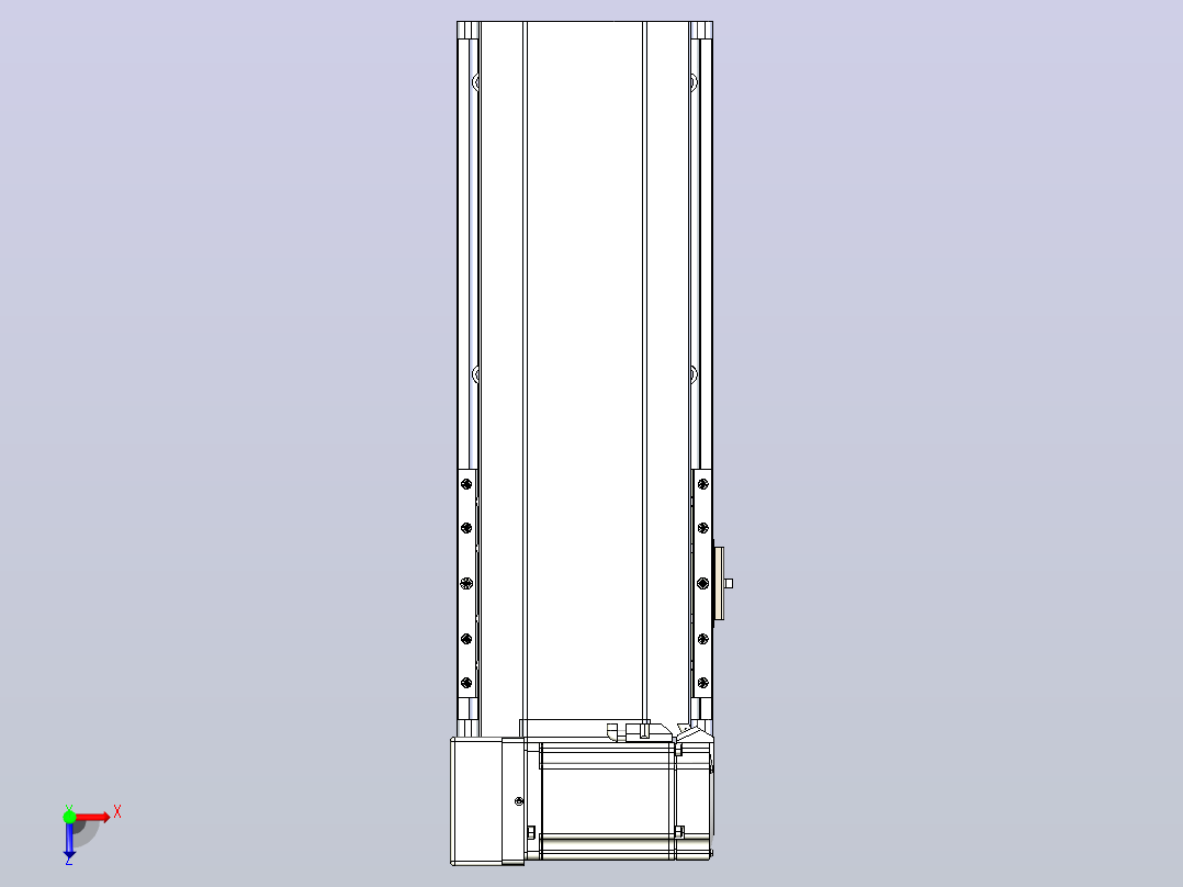 皮带直线轴半封闭可选导轨TPA-HNB-175D-140-L200-LU-C-P75-N3俯视图