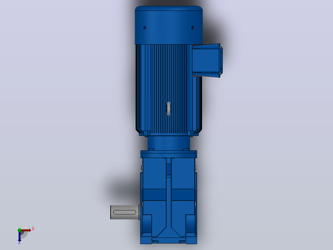 K77底脚轴伸式安装螺旋锥齿轮减速机K77-YVE4-4P-29.27-M1-0°-B俯视图
