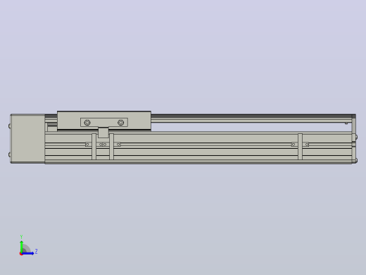 SYS14-250-BR-200W滚珠花健、支撑座、滚珠丝杠、交叉导轨、直线模组.STEP左视缩略图