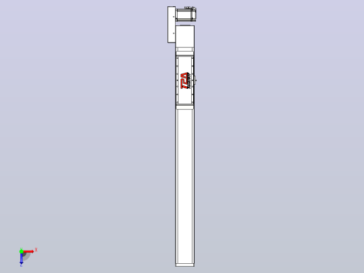 伺服电机集成皮带传动直线执行器TPA-OCB-120-224-L850-MR-P75-N3俯视缩略图