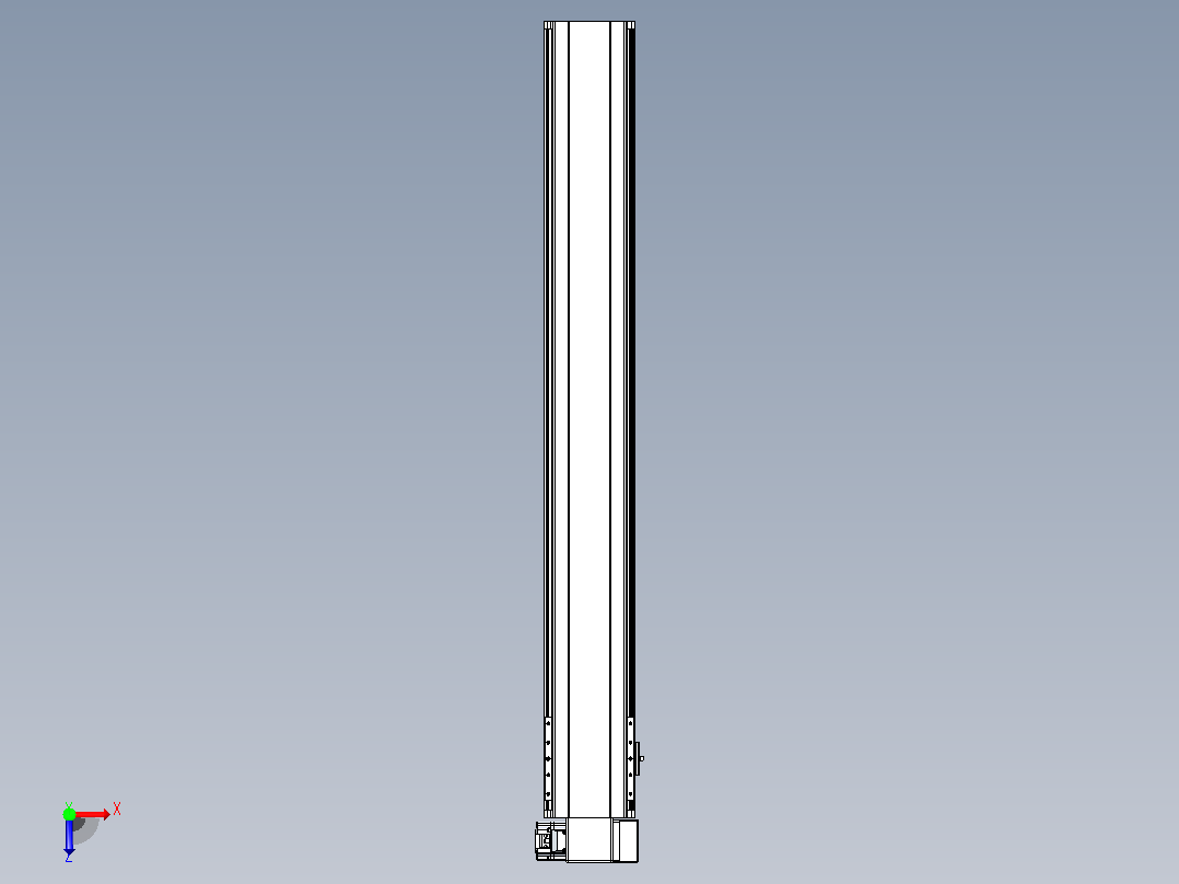 皮带直线轴半封闭可选导轨TPA-HNB-140D-120-L1000-RP-Y-P40-N3俯视图