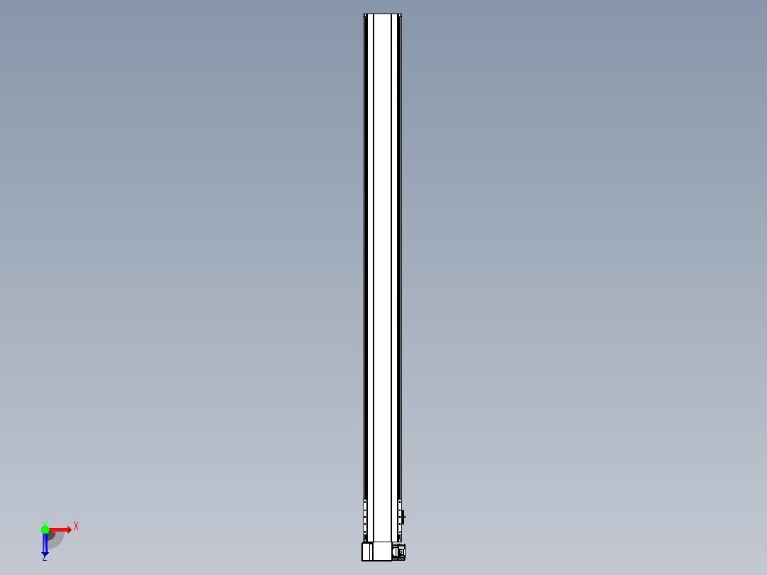皮带直线轴半封闭可选导轨TPA-HNB-140D-120-L1700-LP-Y-P40-N3俯视图