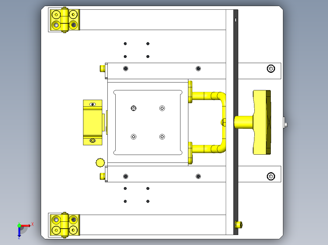 简易手动特性检查机构俯视图