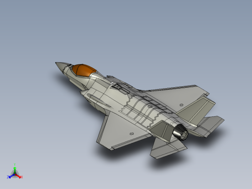 F-35A lightning-ii战斗机模型3D图纸 STEP格式正等轴测缩略图