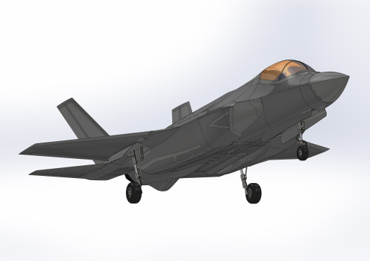 F-35A lightning-ii战斗机模型3D图纸 STEP格式缩略图
