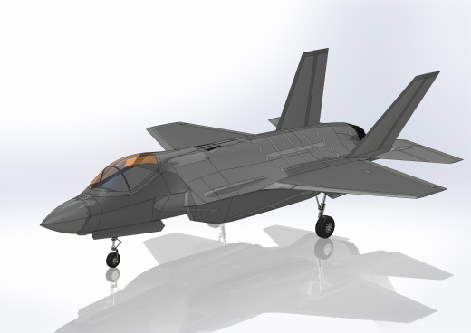 F-35A lightning-ii战斗机模型3D图纸 STEP格式缩略图