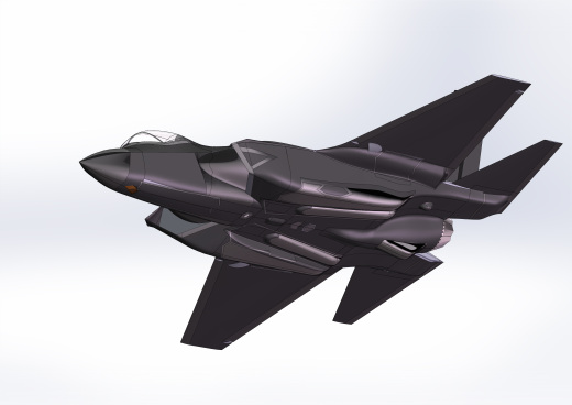 F-35A lightning-ii战斗机模型3D图纸 STEP格式缩略图