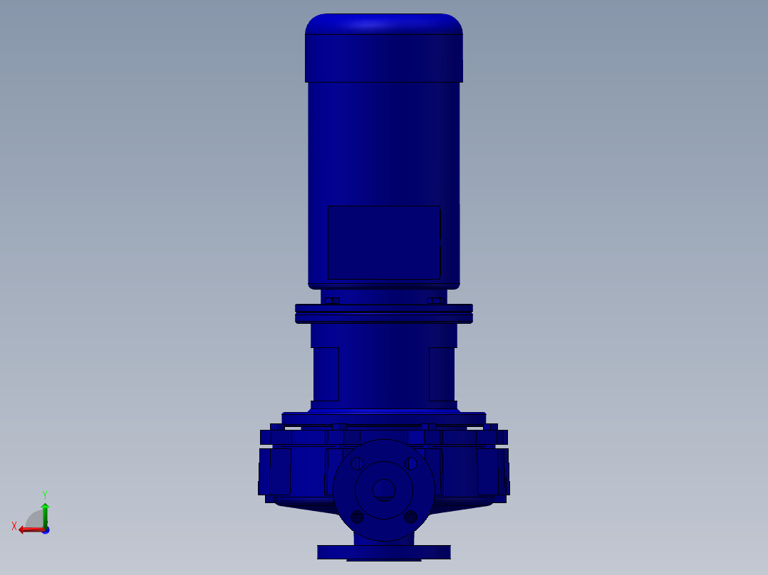 立式离心泵后视图