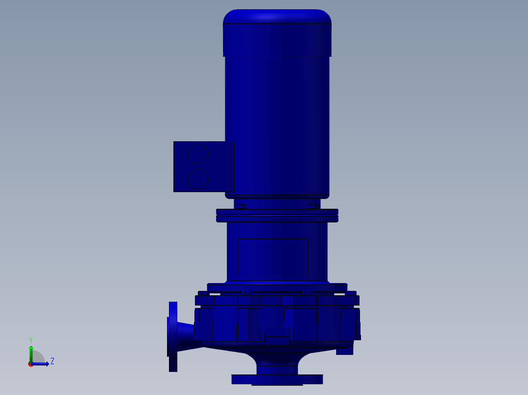 立式离心泵左视图