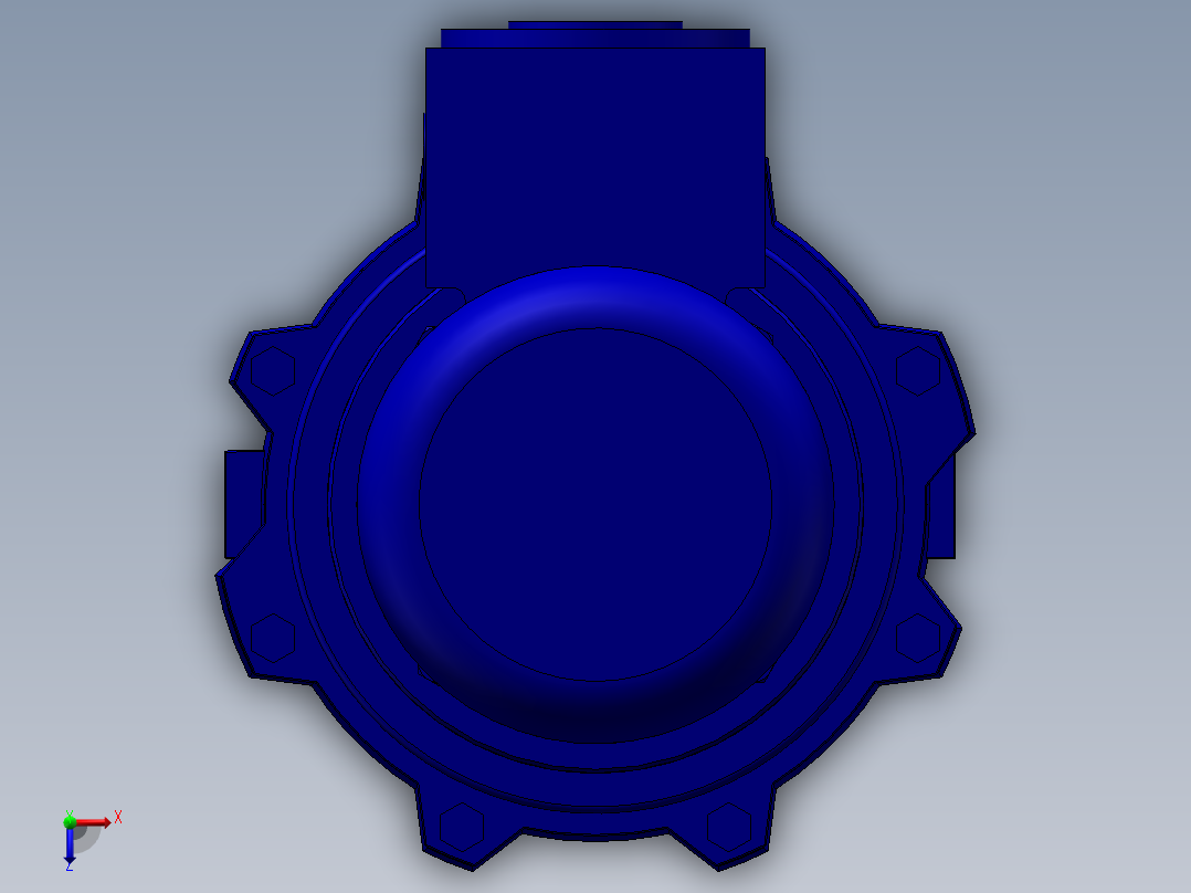 立式离心泵俯视图
