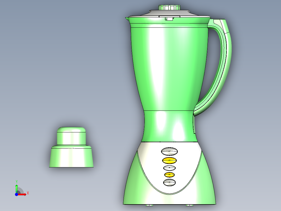搅拌机（带渲染效果，z3，stp，igs）前视图