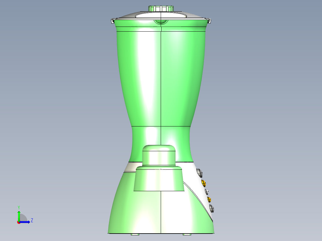 搅拌机（带渲染效果，z3，stp，igs）左视图