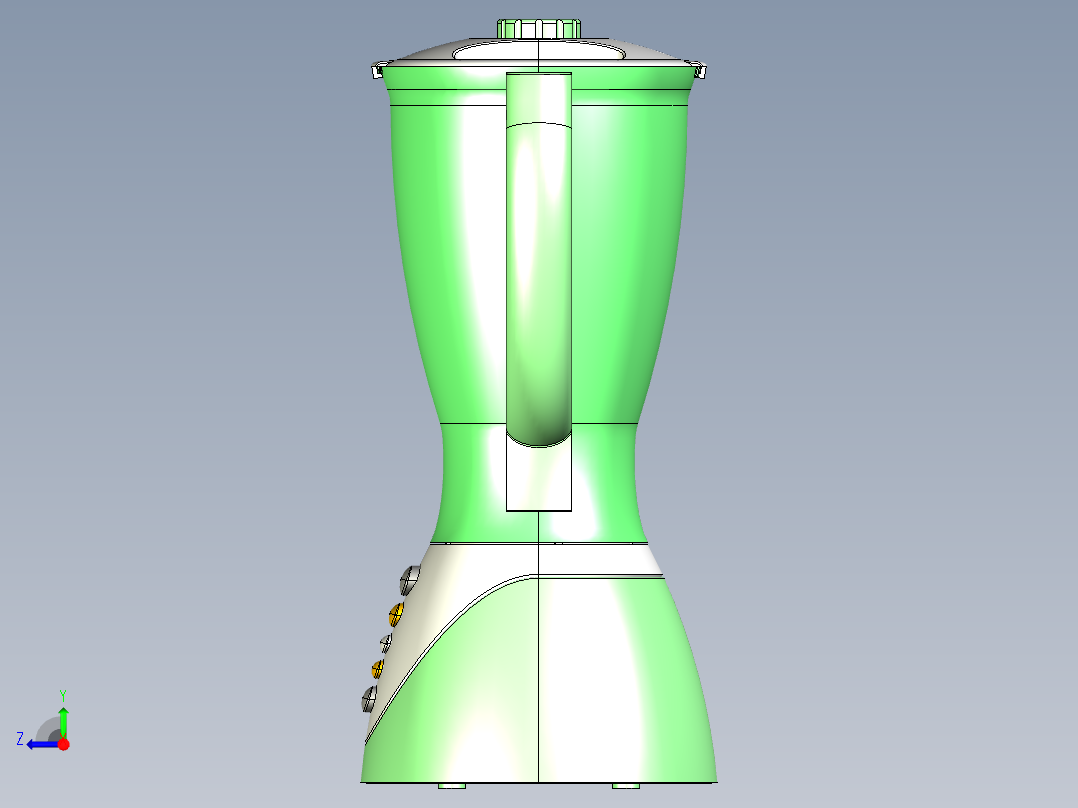 搅拌机（带渲染效果，z3，stp，igs）右视图