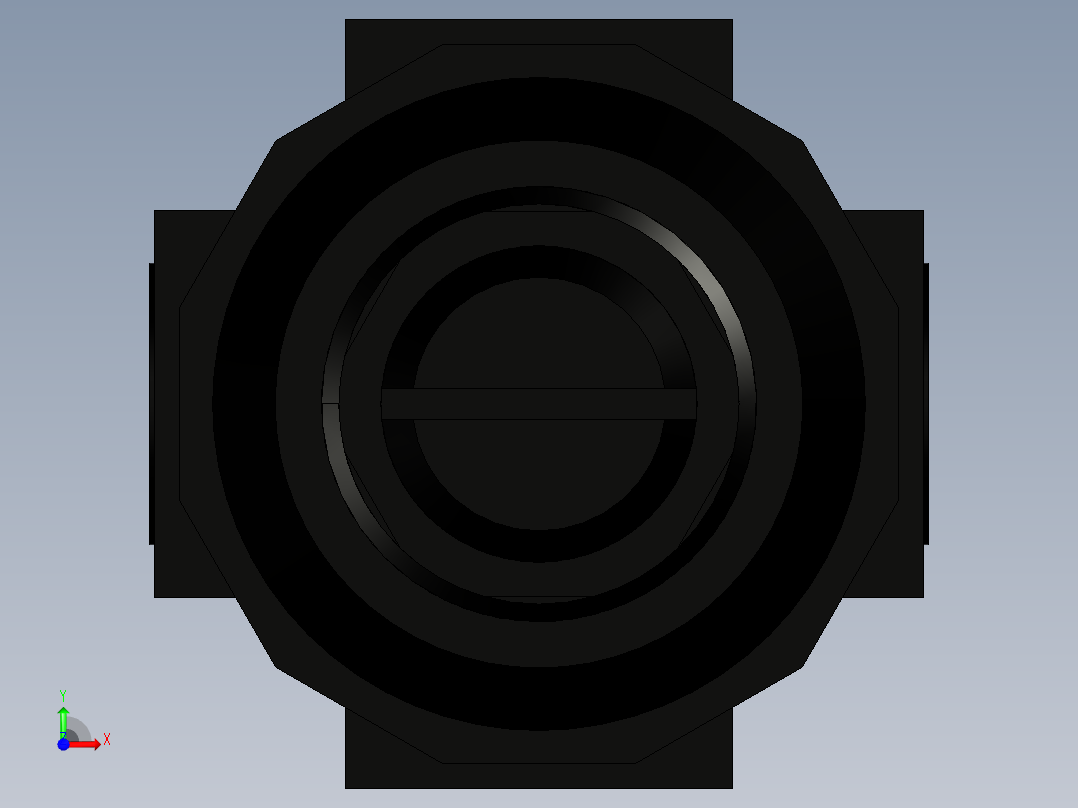 catia 塑料水调节器前视图