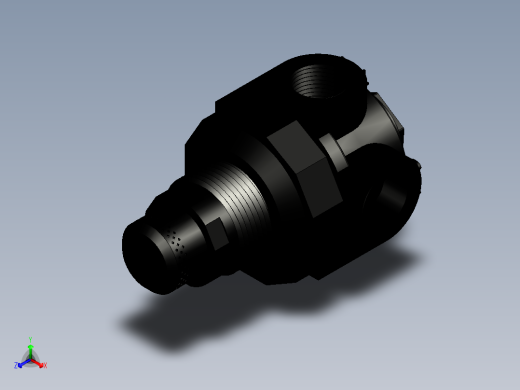 catia 塑料水调节器正等轴测缩略图