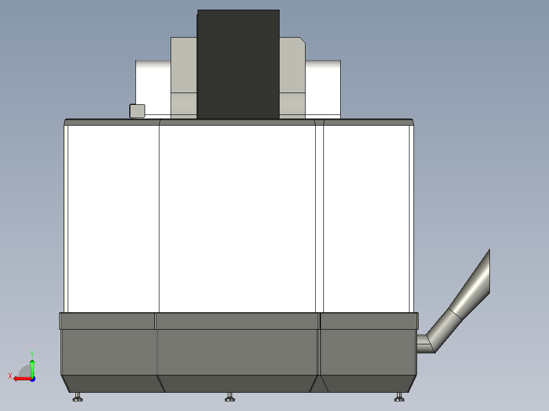 垂直铣削机后视图