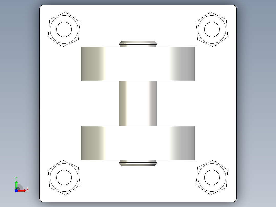 线性液压马达前视图