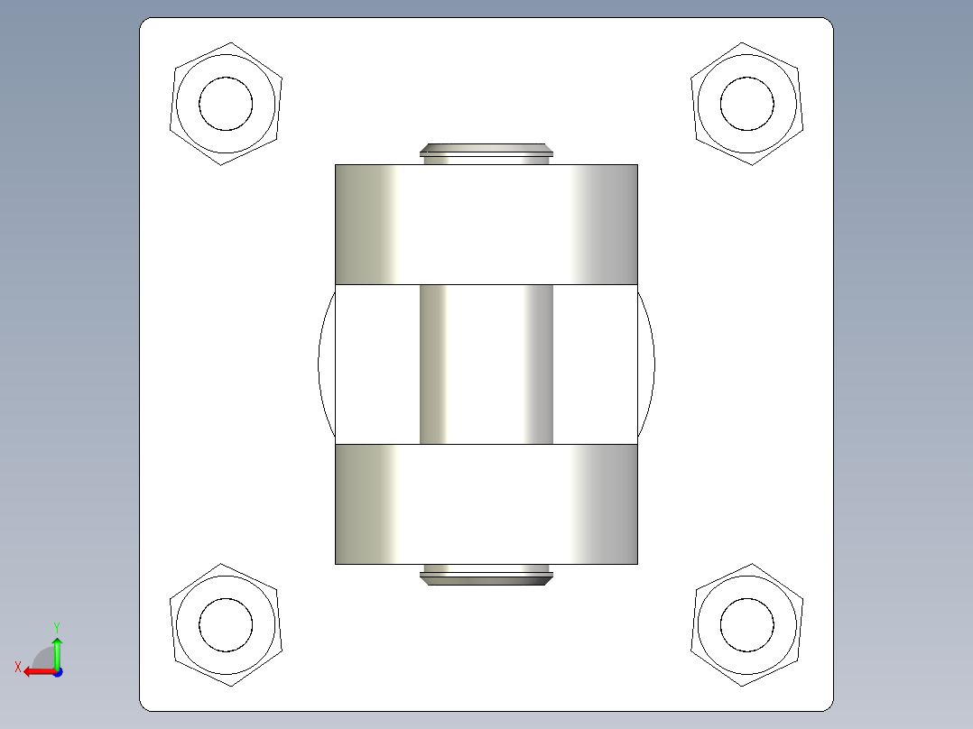 线性液压马达后视图