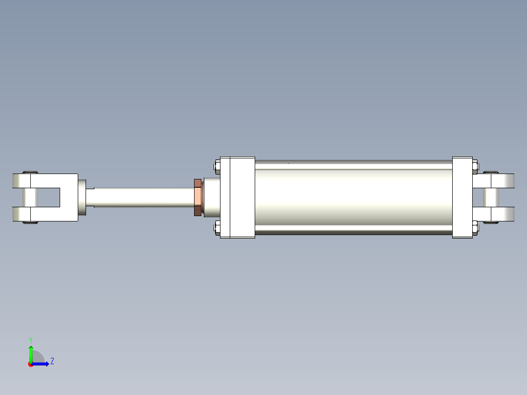 线性液压马达左视图