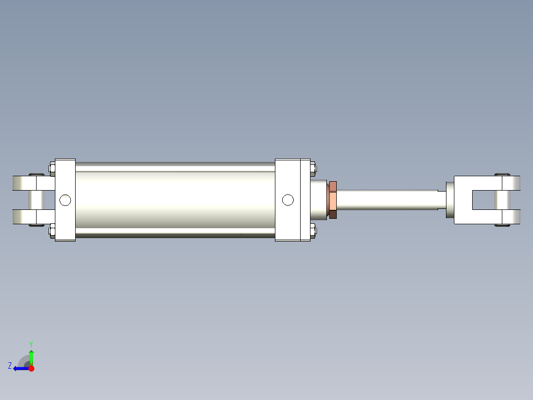 线性液压马达右视图