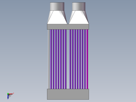 管式换热器3d俯视缩略图