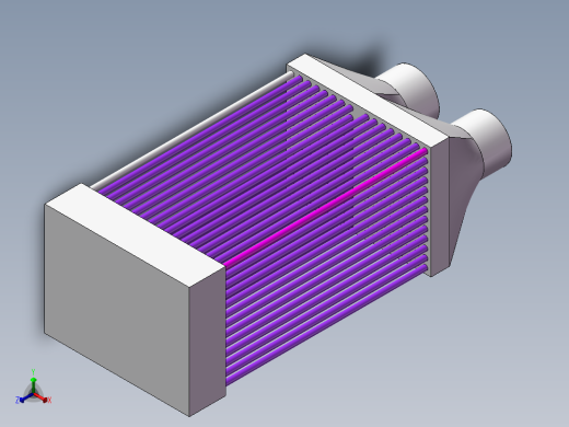 管式换热器3d正等轴测缩略图