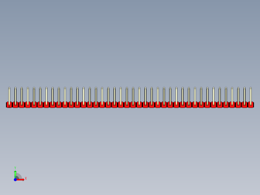 彩色公排针 100mil 2.54mm 系列-DS1022_red_40p_100mil_TypeU_rev1.0前视缩略图