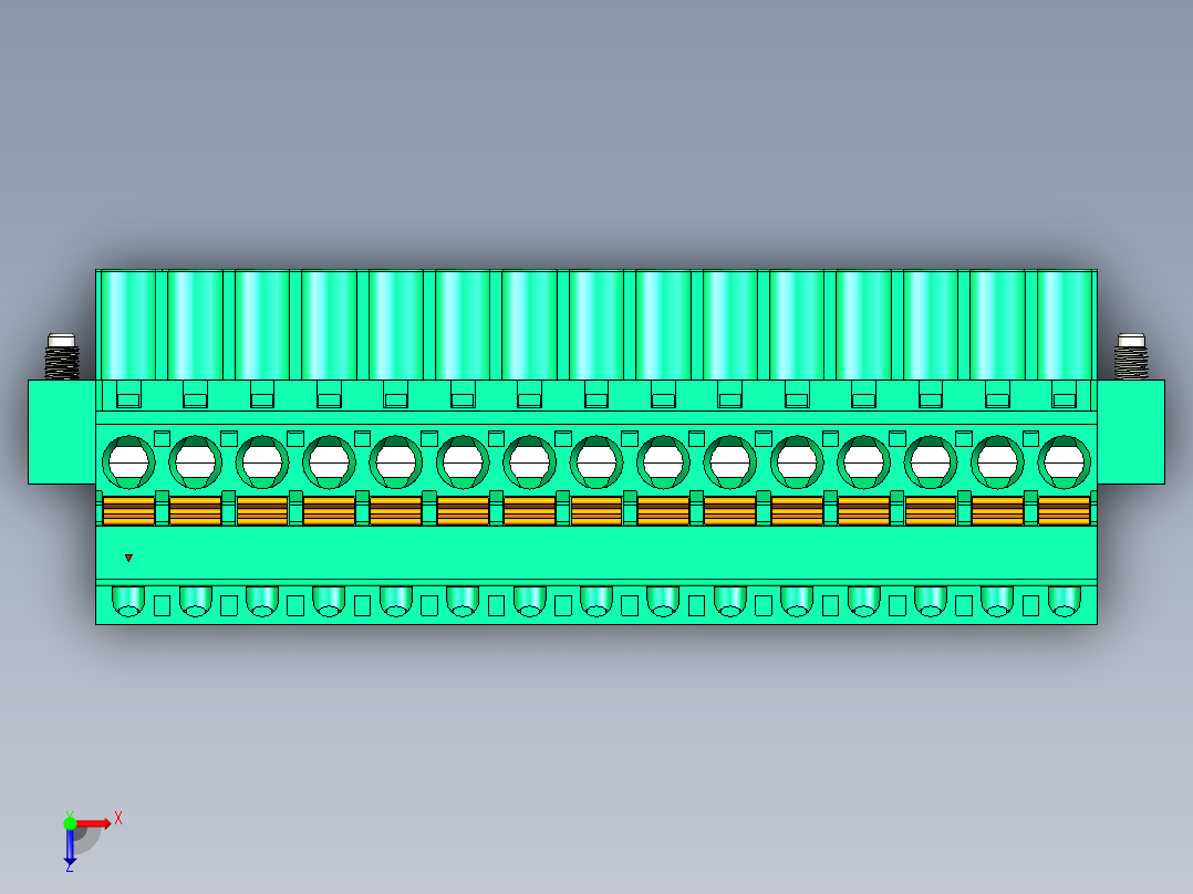 DEGSON 2EDG（M） 系列 5.0mm 螺丝锁紧可插拔接线端子组-2EDGKDBM-5.0-15P-14-00AH俯视图
