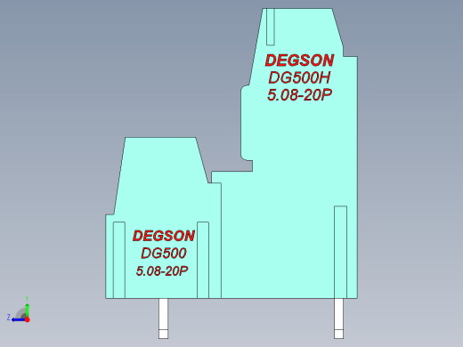 DEGSON DG500 系列 5.05.087.62mm 接线端子-DG500A-5.08-40P-14-00AH右视缩略图