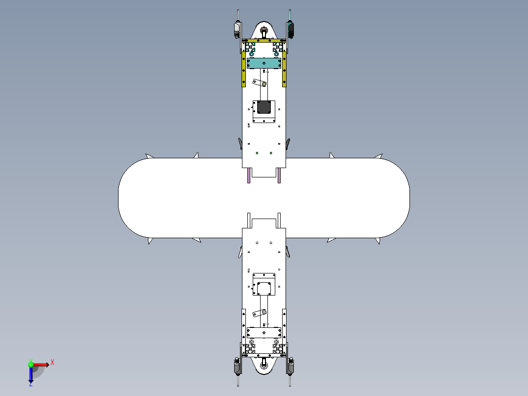 宇宙飞行战斗舰俯视图