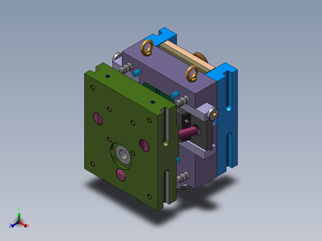 压铸模正等轴测图