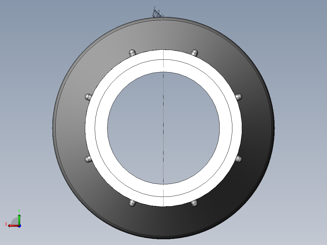 PVC公制管件-50 check Valve后视图