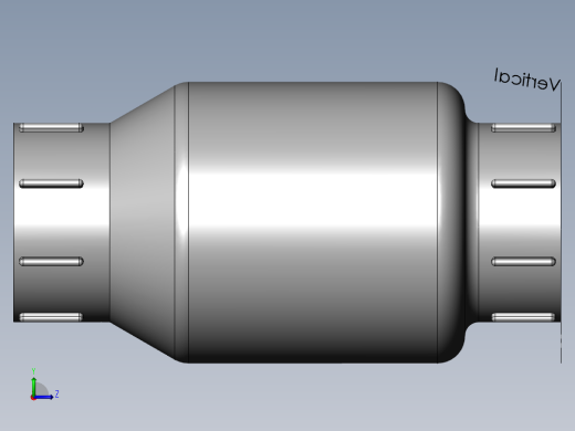 PVC公制管件-50 check Valve左视缩略图