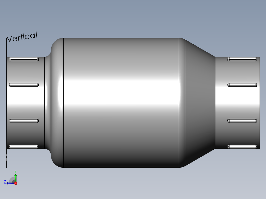 PVC公制管件-50 check Valve右视图