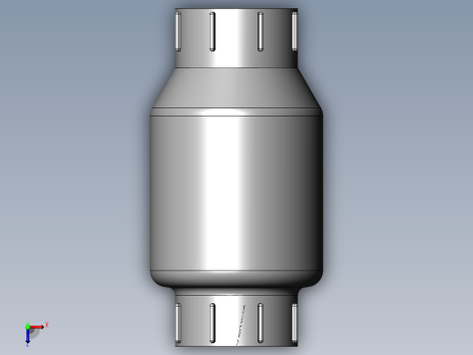 PVC公制管件-50 check Valve俯视缩略图