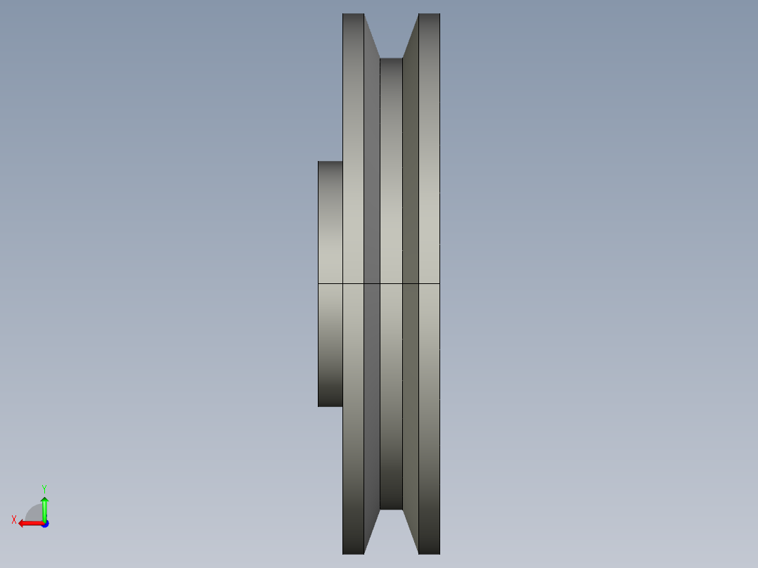 V滑輪惰輪(工程塑膠製)VIP-3D多系列多零件图纸模型后视图