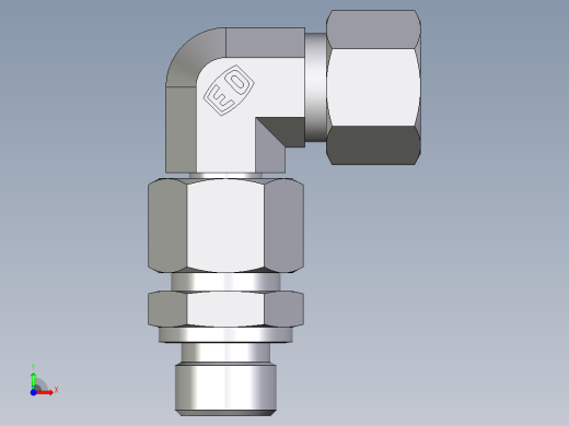 卡套式工业通用硬管接头EO_Assembled_adjustable_standpipe_elbow_EVW12LR71前视缩略图