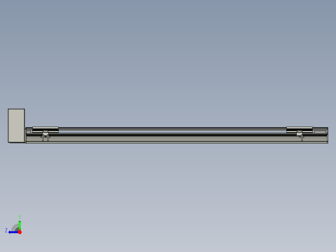 直线模组LHB17-L40-S1450-RU设计图纸右视图