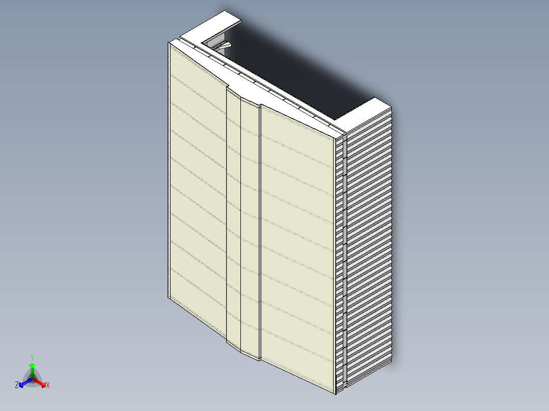 厂房屋顶钢结构悬梁算梁详细模型正等轴测图