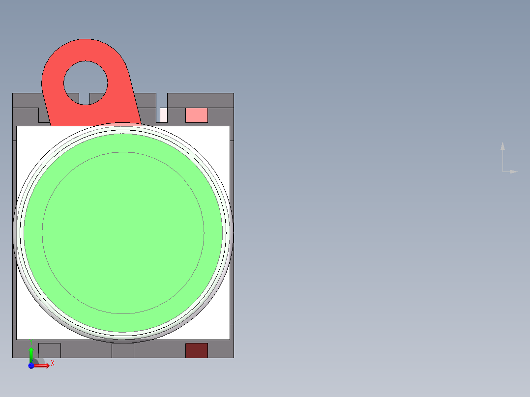 自复位按钮（带灯）YW1L-MF2E10Q4G（24V绿）前视图