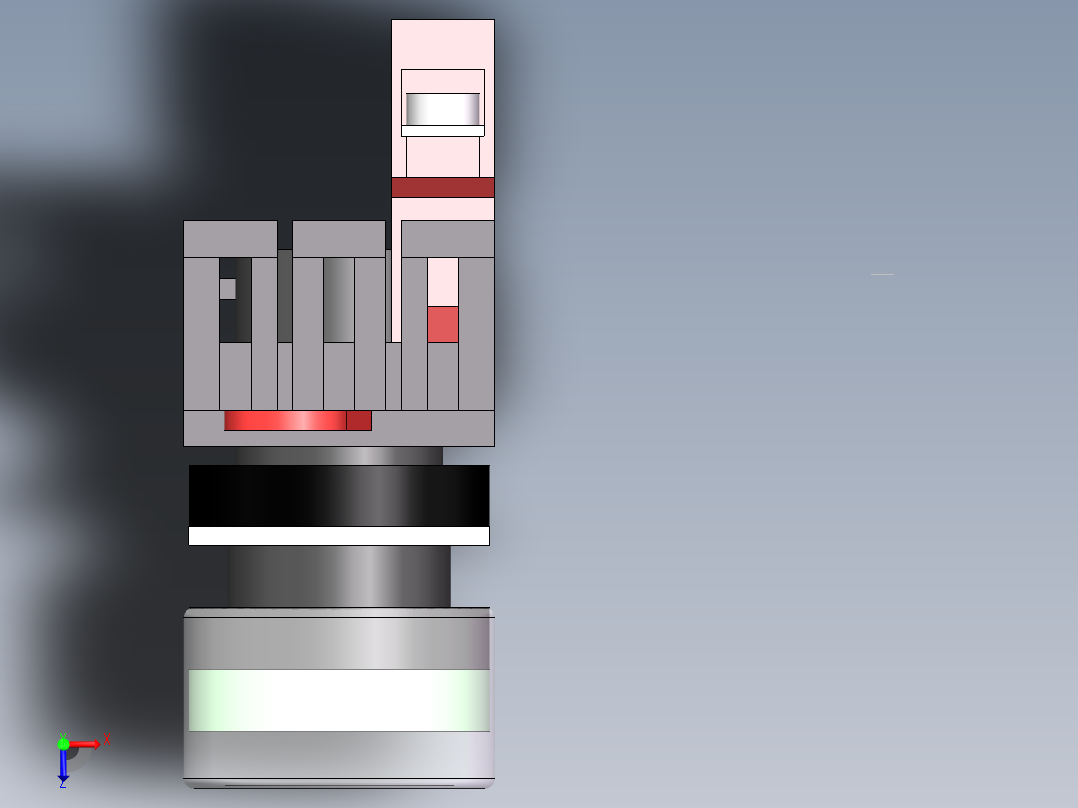 自复位按钮（带灯）YW1L-MF2E10Q4G（24V绿）俯视图