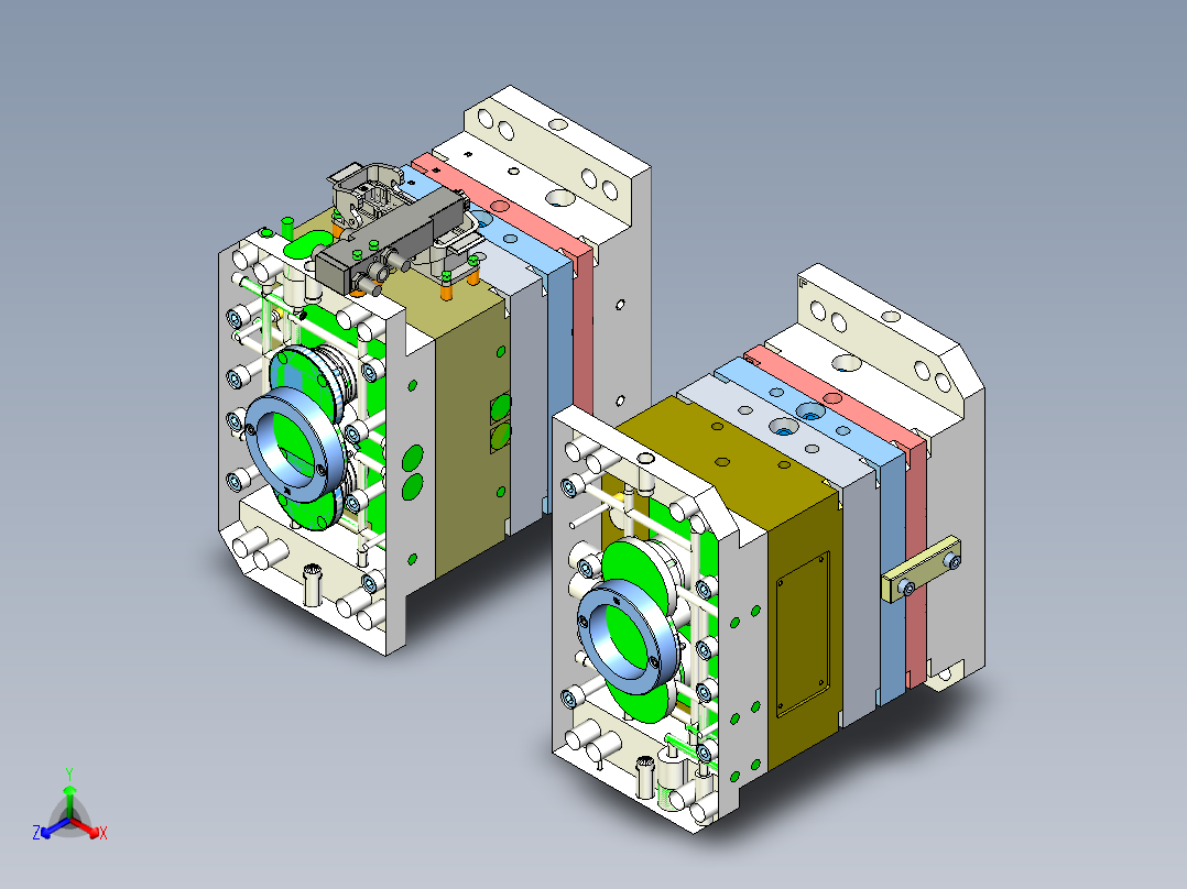 YXT23001-双色盖-3D正等轴测图