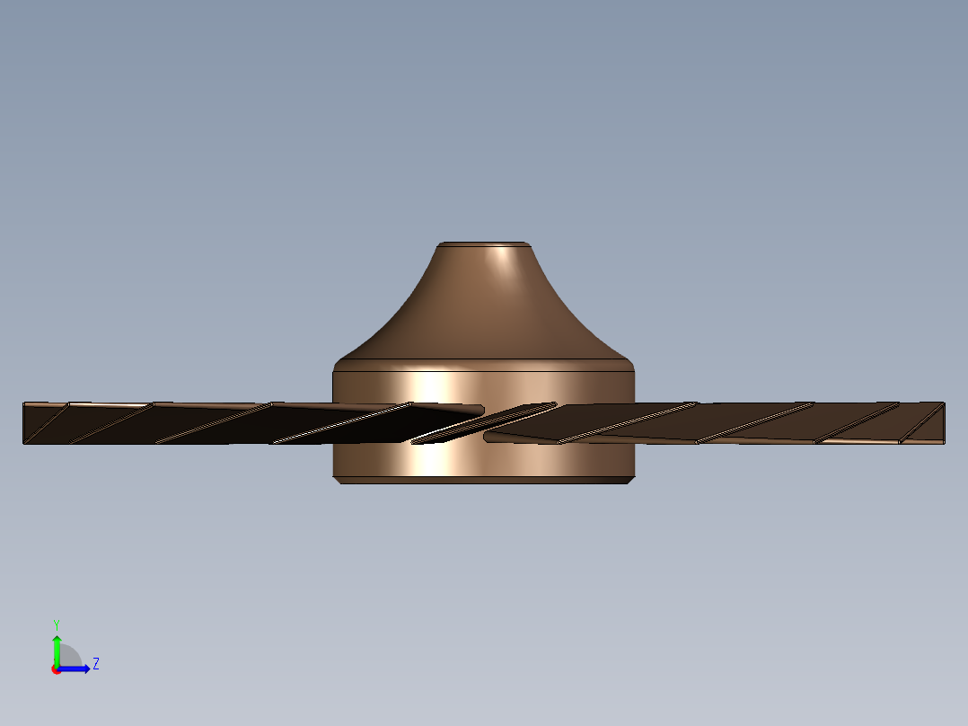 涡轮 叶片 涡扇 (38)左视图