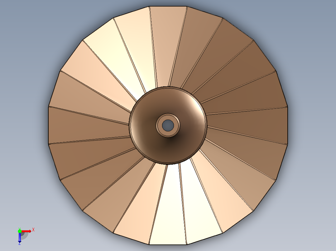 涡轮 叶片 涡扇 (38)俯视图