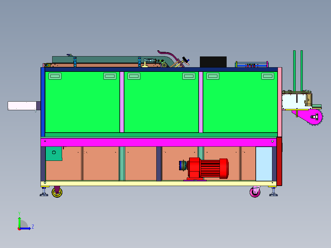药品铝塑板药板卧式医药装盒封箱机左视图