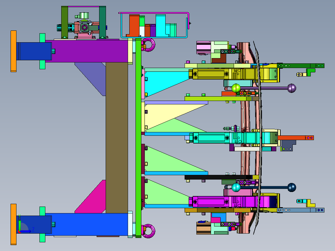 固定横梁焊接通用工装左视图