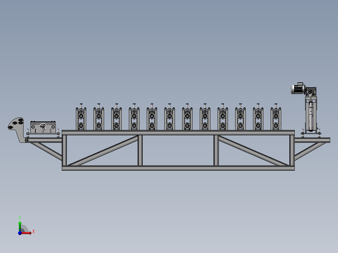 屋顶板成型机前视图