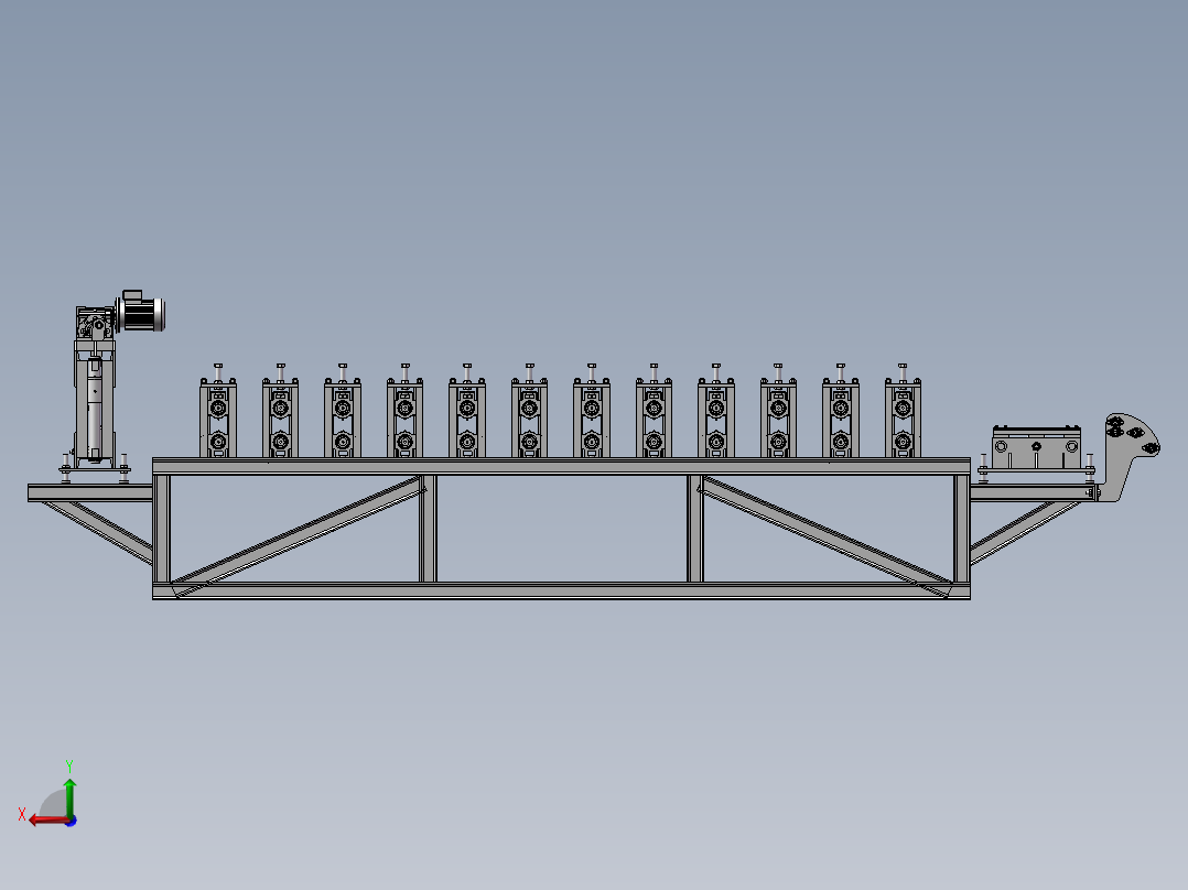 屋顶板成型机后视图